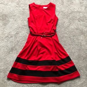 Red calvin klein dress